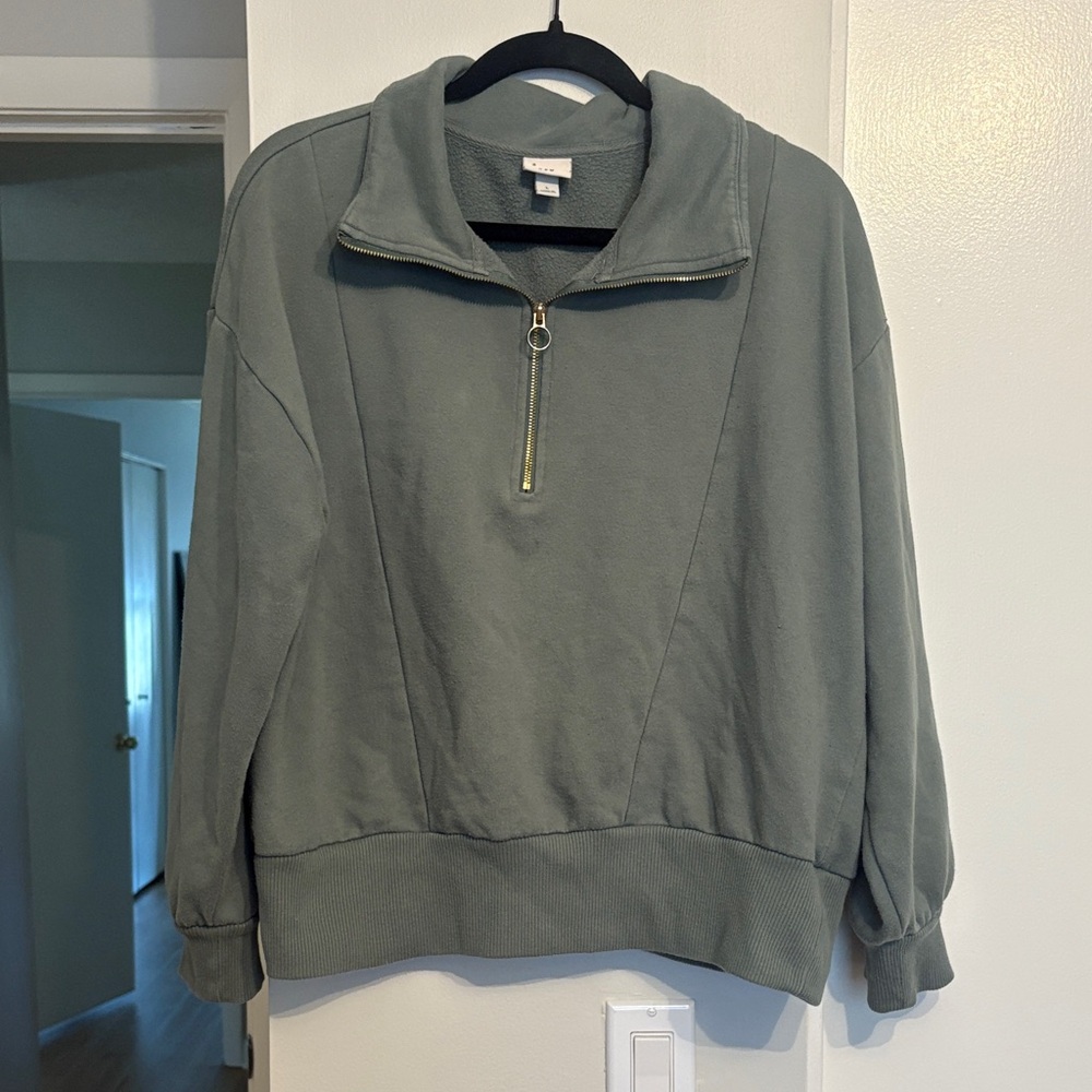 A New Day Sage Green Fleece Pullover